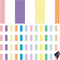Ireer 24 Pieces Retro Magnetic Strips, Adhesive Magnetic Borders for Classroom Whiteboard Bulletin Board (Pastel)
