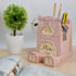 Wood Multipurpose Eyeglass Phone Pen & Pig Pencil Holder, Desk Box Organizer Accessories Decor, Home Office Desktop
