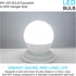 6W E26 Small Globe LED Bulb 60W Equivalent G45/A15 E26 Standard Screw Base 120V-265V Frosted Daylight White, 2 Pack