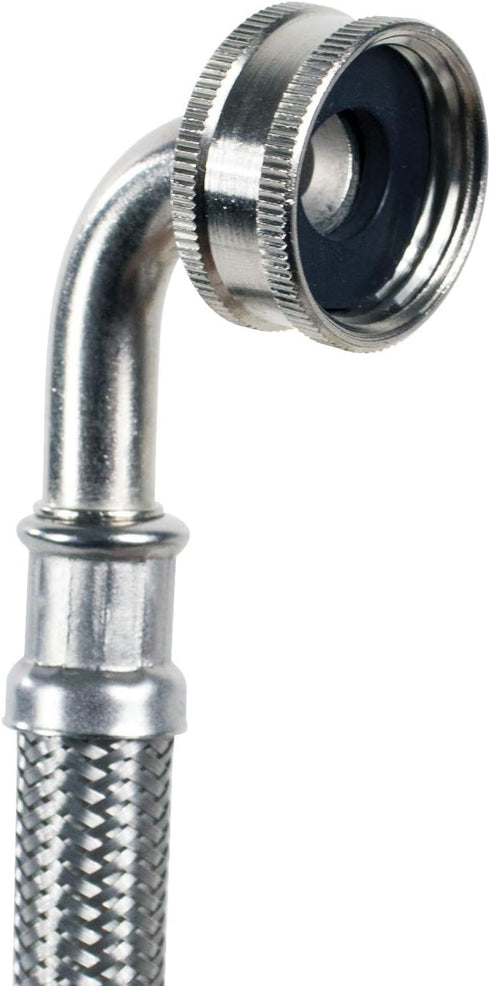 Certified Appliance Accessories Washing Machine Hose with 90 Degree Elbow, 6 Feet, Premium Braided Stainless Steel