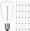 SUNSGNE 25 Pack LED String Light Bulbs, ST38 Shatterproof Replacement, E12 Screw Base, Warm White