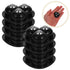 LIFKOME 8Pcs Black Stainless Steel Ball Bearing Universal Stick on Casters Mini Self Adhesive Caster Wheels for Storage