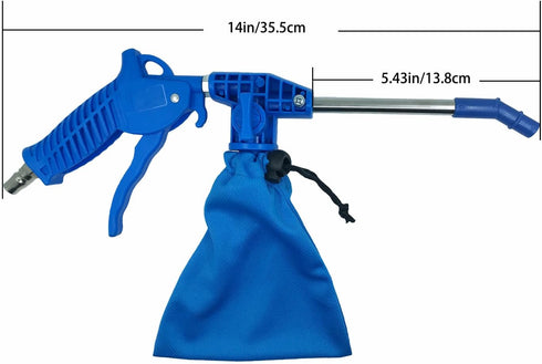 Blow and Suction Dual Purpose Dust Blow Gun for Compressor, 1/4 In NPT with Dust Storage Bag