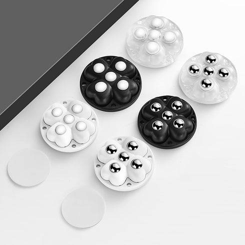 360 (BLACK-8 Self Adhesive Caster Wheels, Swivel Stainless Steel Rollers,Low Profile Rollers for Kitchen Appliances