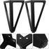 Set, 15.5cm 4 OUNONA Metal Sofa Feet and Cabinet Legs Matte Black Metal Furniture Legs Replacement for Couch, Tv Stand