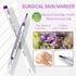 Surgical Skin Marker Pen 4-Pack Professional Sterile Tip Tattoo Stencil Markers Pen Scribes Purple, Individually Wrapped (Tip Size: 0.5mm/1mm/3.5mm)