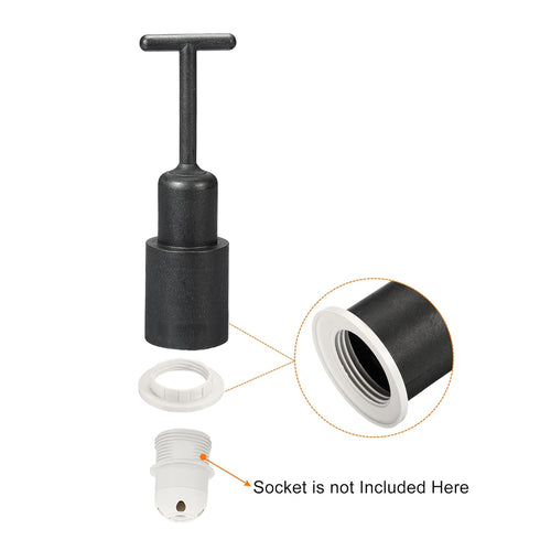 MECCANIXITY E14 Socket Ring Removal Tool, T Type with Lamp Shade Socket Rings, Light Replacing Accessories