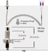 Thermocouple K Type M6 Screw Fine Thread Type K Thermocouple Temperature Sensor Wire 0-400? 1M/2M/3M/4M/5M(3m)