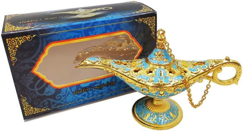 Hourwof Tiny Aladdin Genie Lamp Vintage Legend Aladdin Magic Lamp Wishing Light Arabian Costume Props Party Wedding
