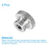 uxcell Knurled Thumb Nuts, 4Pcs M5 x D16mm Stainless Steel Round Knobs for 3D Printer Parts, Machine Tools