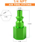 GASHER 10PCS Aluminum 1/4-Inch NPT Female Industrial Air Tool Green Fitting, 1/4-Inch High Flow Pneumatic Plugs