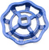 PZRT 6x6mm, Cast Iron Outside Faucet Round Wheel Handle, Hose Bib Water Spigot Blue