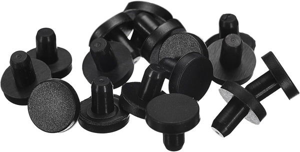 uxcell 16 Pieces Black Rubber Stopper, 5mm Plug for 4.5-4.8mm Hole