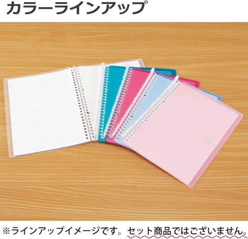 Kokuyo Campus Smart Ring Binder - B5 Pink Notebook Up to 60 Sheets, 26 Holes, Japan Import