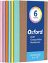 Oxford Composition Notebook 6 Pack, 5.75 x 8 Inches, College Ruled Paper, 60 Sheets, Assorted Pastel Spines Kraft Covers