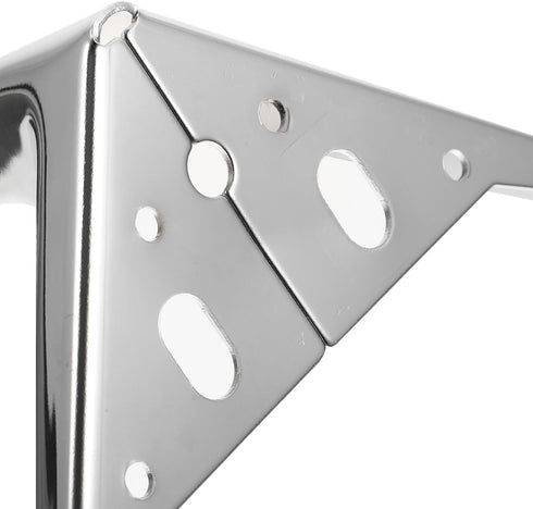4pcs OSALADI Silver Metal Furniture Support Legs Cabinet Feet Triangle Steel Sofa Table Legs for Dresser Coffee Table