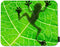 Beabes Frog Square Mousepads for Desktop Notebook, Animal Tree Frog Shadow on Green Leaf Mouse Pads 9.5X7.9 Inch