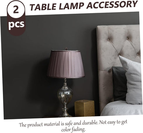 IWOWHERO 2Pcs Cow Horn Decorative Head Lamp Finial Unique Lamp Toppers for Table and Floor Lamps Zinc Alloy Screw Caps