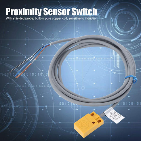 PNP NO Proximity Sensor Switch, 3 Wires Inductive Type DC12 to 24V, ABS Shell with Shielded Probe
