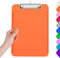 Plastic Clipboards, Translucent Purple Clipboard with Ruler, Low Profile Office School Supplies, Letter Size 12.5 x 9
