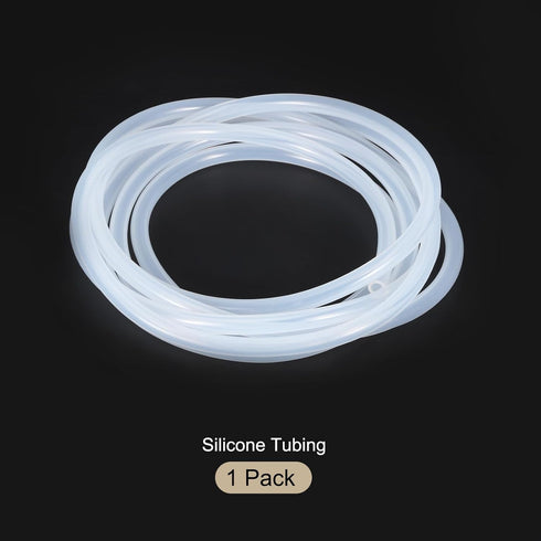 10ft Clear Silicone Tubing 3/16" ID x 5/16" OD, 5mm x 8mm Industrial Plastic Hoses for Pump Siphoning Irrigation