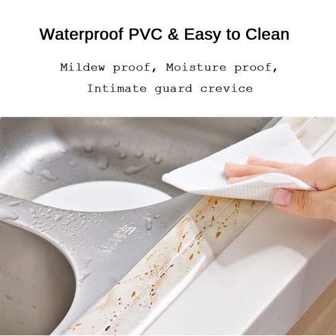 Caulk Strip for Bathtub Self Adhesive Waterproof Tape for Kitchen Bathroom Shower Floor and Wall Sealing, 2" x 102"