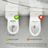 (16.53x14.37) White toilet seat, with soft-close hinges, non-slip pads, made of plastic, durable and easy to clean