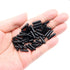 50pcs Screw Thread Protectors 2mm ID Rubber Round End Cap Cover, Flexible Tube Caps, 15 mm Long (Black)