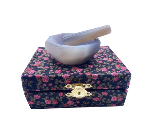 Lab Grinding Natural Agate Mortar and Pestle Set - 50MM 1.97" Standard Form, Inner Diameter 50mm