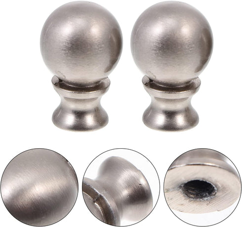 2-Pack 0.86X0.86X1.37 Inch Beaupretty Cow Horn Lamp Finials Decorative Lamp Knobs for Table and Floor Lamps Easy