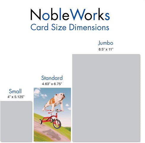 NobleWorks Adorable Birthday Card, Funny Pet Dog Animal Humor, Bday Notecard with Envelope