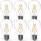 6 Pack Sunco Lighting A19 Outdoor LED Bulbs, 9W (60W Equivalent), 3000K Warm White, Photocell Sensor