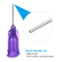PATIKIL 21Ga x 0.5 Inch Dispensing Needle Tips, 50Pcs Blunt Tips with Luer Lock for Glue Oil Applicator, Purple