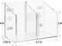 MaxGear Magnetic Dry Erase Marker Holder, Clear Acrylic Pen Holder for Fridge, Whiteboard, Locker, 2 Compartments