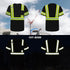 TCCFCCT High Visibility Shirts for Men Class 3 Hi Vis Reflective Safety Shirts for Men Women, Short Sleeve Construction Work Shirts with Green Extend Edge, Meet ANSI, Durable & Breathable, DT-Black L