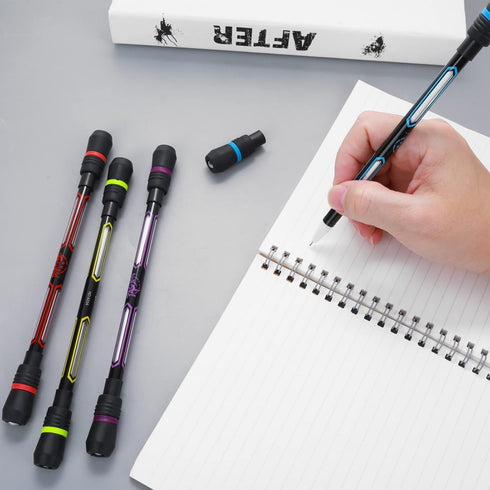 cobee 4 19cm Adaptable(0.5mm Spinning Rotating Pen, Pcs Weighted Rolling Finger Rotating Ballpoint Pen Anti Slip