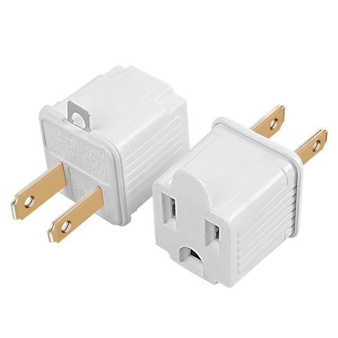 3-2 Prong Adapters Grounding Converters, TENINYU ETL Adapter 3-pack for Electrical Household Appliances