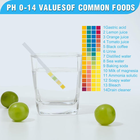 200pcs (0-14) pH Test Strips - Highly Accurate Litmus Paper for Testing Urine, Saliva, Drinking Water, Aquariums