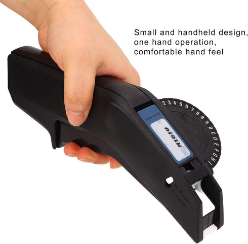 Manual Label Printer, Clear Number Letter Embossing Label Maker, Durable One Hand Operation