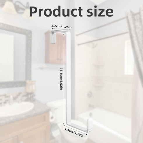 TOYMIS 1pcs Closets, Potty Seat Hook, Z Shaped Door Hangers No Drill Multifunctional Over The Door Hooks for Hanging