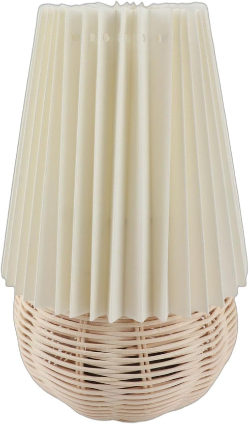SPYMINNPOO Small Vintage Pleated Table Lamp Elegant Nightstand Mini Lamp for Bedroom Living