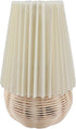SPYMINNPOO Small Vintage Pleated Table Lamp Elegant Nightstand Mini Lamp for Bedroom Living