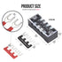 73Pcs Terminal Block Set - 6Pcs 4 Positions 600V 15A Dual Row Screw Terminal Strip Block + Insulated Terminals
