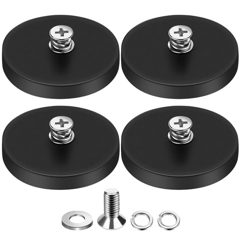 DIYMAG 4Pcs Rubber Coated Anti-Scratch Mounting Magnets, Adhesive Power 30LBS Neodymium Magnet