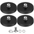 DIYMAG 4Pcs Rubber Coated Anti-Scratch Mounting Magnets, Adhesive Power 30LBS Neodymium Magnet