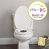 Little2Big Toilet Seat with Built-In Potty Training Seat, Slow Close, Durable Plastic, Made in USA, ELONGATED, White