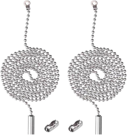 Kangnice Ceiling Fan Pull Chain 2 Pack 3.3 Feet Metal Ceiling Fan Pull