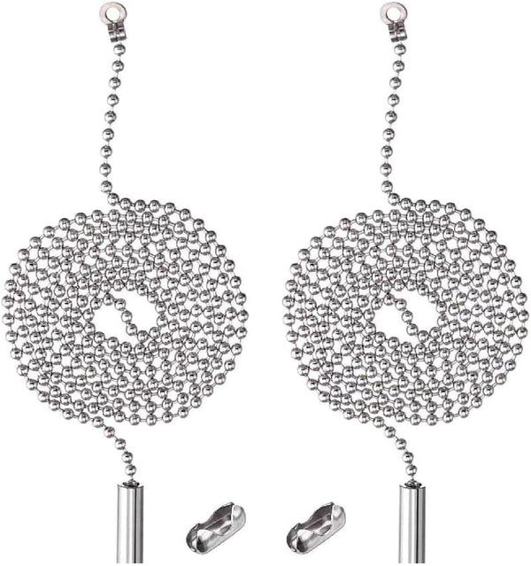 Kangnice Ceiling Fan Pull Chain 2 Pack 3.3 Feet Metal Ceiling Fan Pull