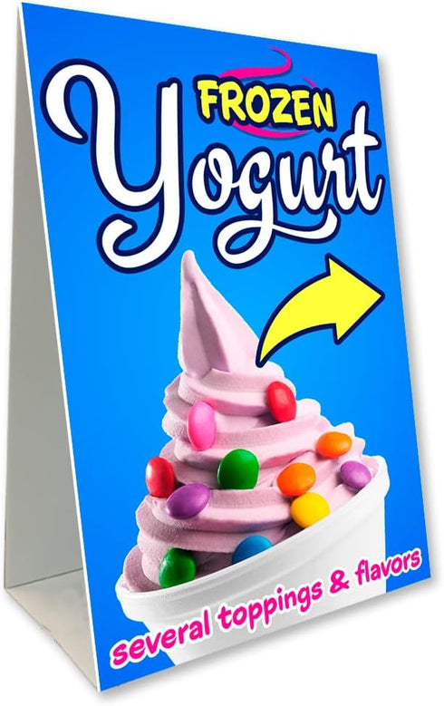 Frozen Yogurt Economy A-Frame Sign