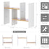 Small Desktop Bookshelf, White Desk Organizers and Storage, Expandable Desk Organization Shelves, Adjustable Narrow